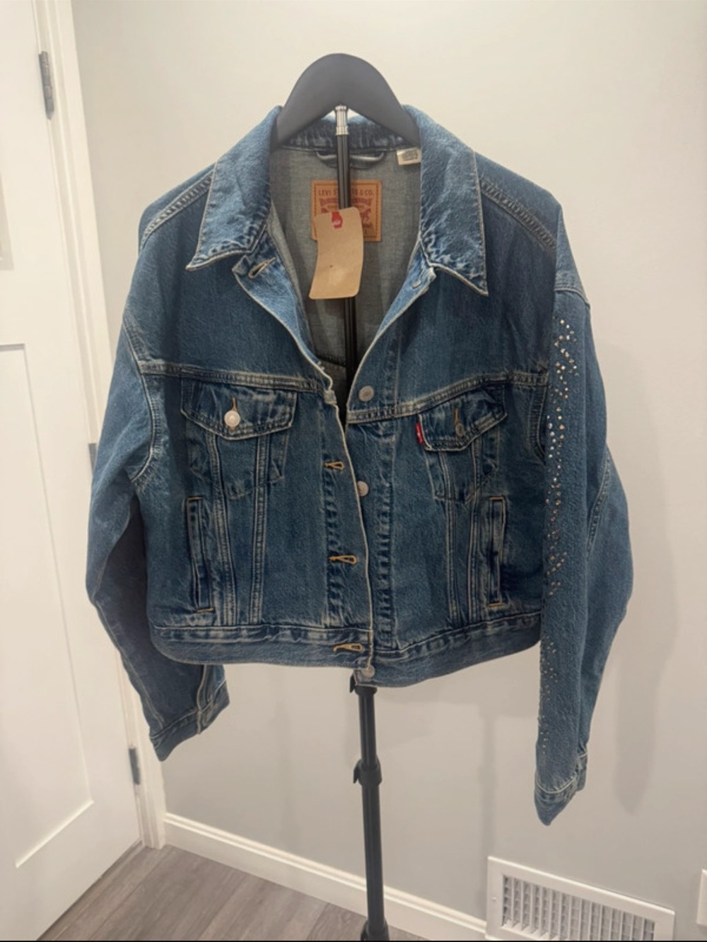 Levi's Blue Denim Rhinestone Jean Jacket